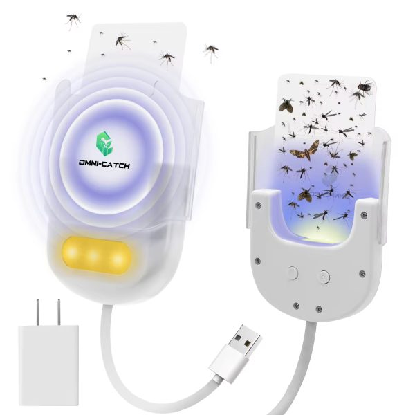 OMNI CATCH Multi-Functions Baby-Friendly Night Light Flying Insect Trap Catch Fruit Flies Gnats for Indoor and Outdoor