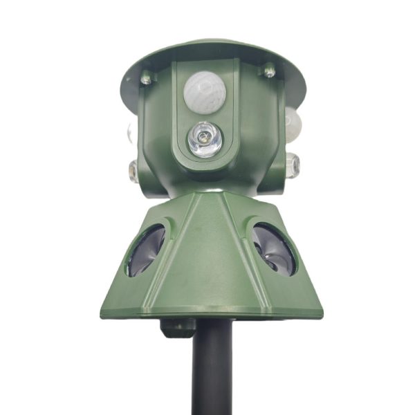 OMNI CATCH 2025 Best Selling Waterproof Led Flashing 360degree Wild Animal Deterrent Solar Powered Ultrasonic Animal Repeller