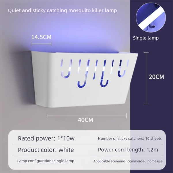 Latest Solid Metal Indoor Pest Control Bug Zapper with UV Lamp Sticky Insect Fly Trap for Family Hotel Fire Safety Conscious - Image 4