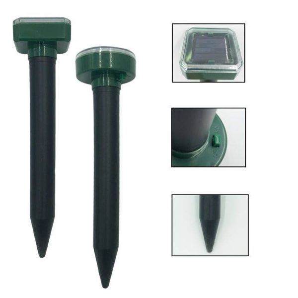 Outdoor LED Waterproof Sonic Spikes Solar Powered Ultrasonic Animal Repellent for Snake Chipmunk - Image 6