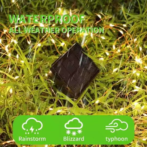 Solid Copper Wire Outdoor Solar Powered Fairy Lights Waterproof Christmas Decoration for Garden Yard Camping Patio Party - Image 6