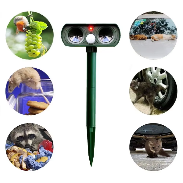 Ultrasonic Waterproof Solar Powered Rechargeable Garden Animal Deterrent Pest Control for Cats and Dogs for Farm Yards - Image 3