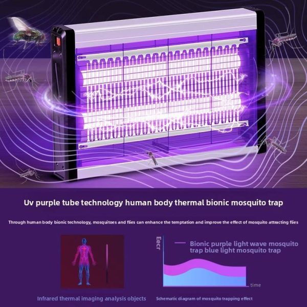 New Arrival Dual-Light Energy-Saving Silent Insect-Killing Electric Lamp Uv Light Mosquito Killer Lamp for Indoor - Image 5