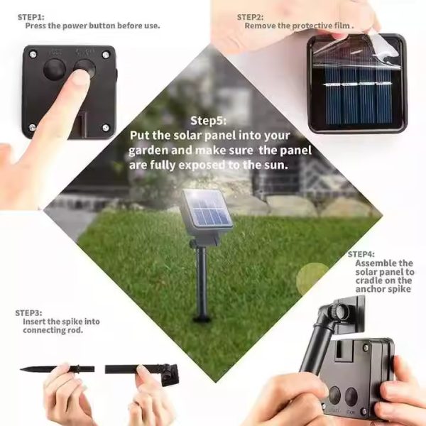 Solid Copper Wire Outdoor Solar Powered Fairy Lights Waterproof Christmas Decoration for Garden Yard Camping Patio Party - Image 5