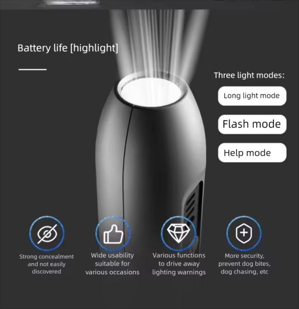 Top Sold Waterproof Flashlight Sos Alarm Portable Handheld Anti Dog Barking Ultrasonic Dog Repeller In Travelling - Image 4