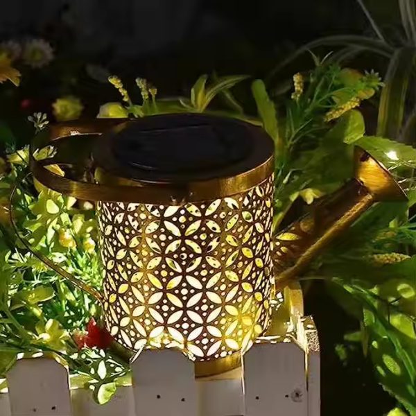 Outdoor Waterproof Solar Fairy Lights ABS Patio Yard Pathway Plant Vine Lights Hanging Metal Waterfall Watering Can New Design - Image 5