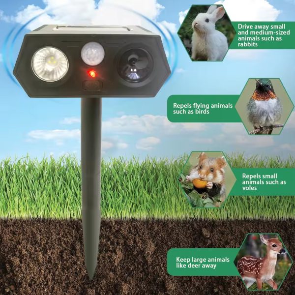 Waterproof Intelligent Easily Installed Solar Powered Ultrasonic Wild Animal Repeller for Elephants Monkeys - Image 3