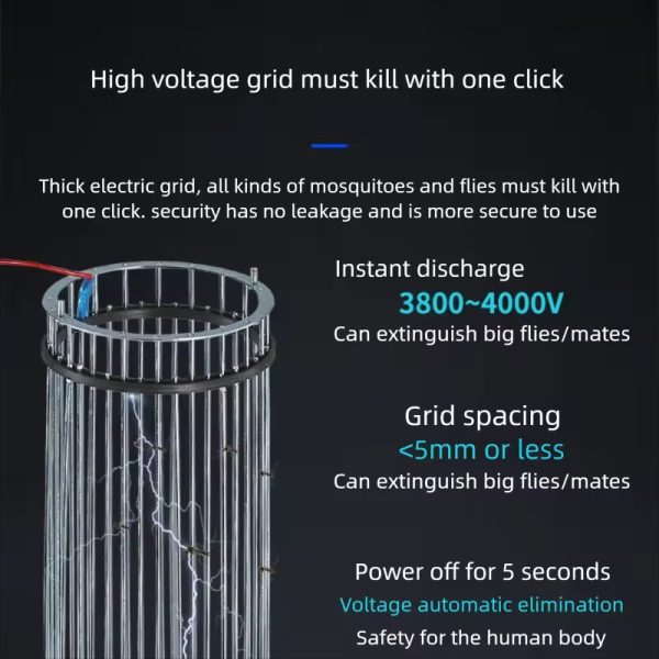 Latest Safety Electronic UV Mosquito Killer Lamp Effective Fly and Bug Zapper for Hotels Farms Parks - Image 3
