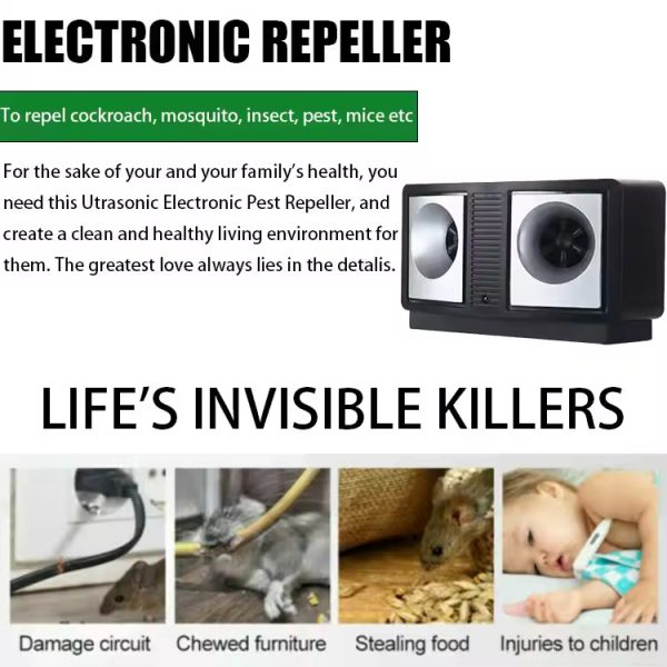 Widely Used Restaurant Ultrasonic Electronic Pest Control Device Effective Rat & Mouse Repellent Insect Repelente Ultrasonido - Image 5
