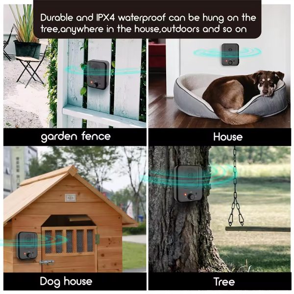Professional Anti-Uv High Waterproof Rechargeable Ultrasonic Dog Anti-Barking Device Ultrasonic Animal Repeller - Image 6