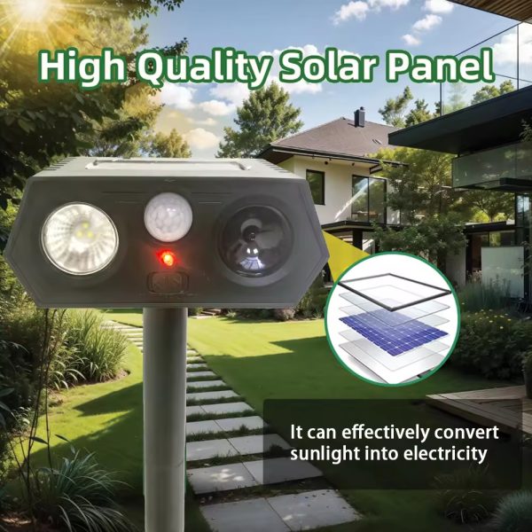 Waterproof Intelligent Easily Installed Solar Powered Ultrasonic Wild Animal Repeller for Elephants Monkeys - Image 2