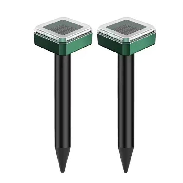Outdoor LED Waterproof Sonic Spikes Solar Powered Ultrasonic Animal Repellent for Snake Chipmunk - Image 2